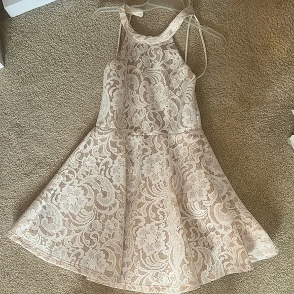 Windsor Cream Halter A-Line Dress - Picture 1 of 6